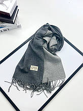 Кашеміровий шарф EST. 2023 двусторонній 180*70 см сірий