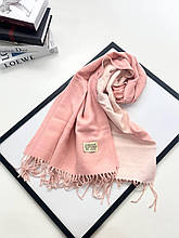 Кашеміровий шарф EST. 2023 двусторонній 180*70 см світлий пудровий