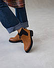 Руді замшеві жіночі черевики на байці, фото 9