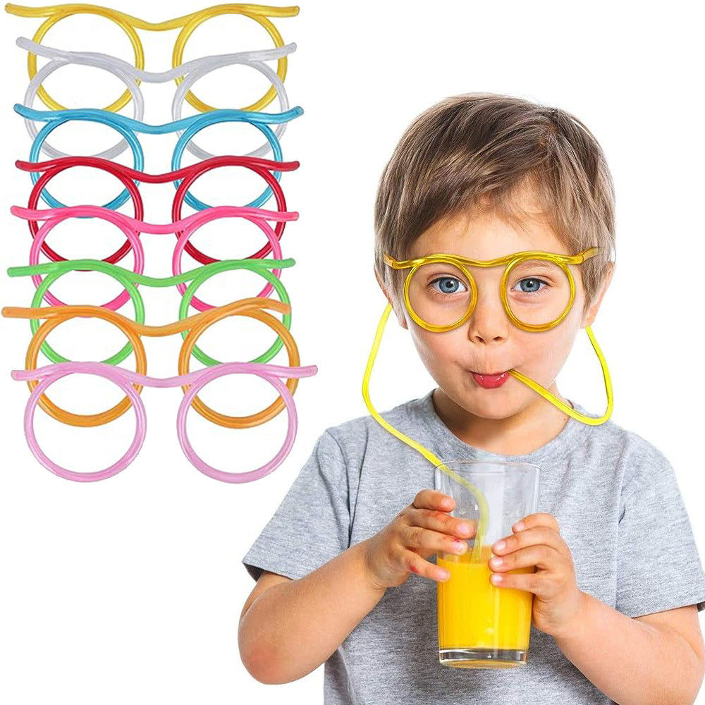 Веселі окуляри-трубочки для напоїв - Креативна соломинка
