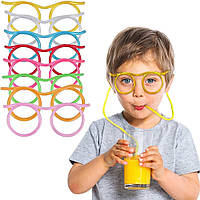 Веселі окуляри-трубочки для напоїв - Креативна соломинка