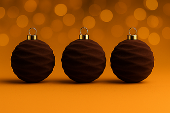 Ялинкові кулі «Зефірка» оксамитові бордові 6 см | набір 6 шт | новорічні прикраси | іграшки для ялинки | 8 різновидів кольорів Коричневий