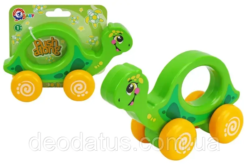 Каталка для малюків Черепаха зелена 1+ Технок 2161, фото 1