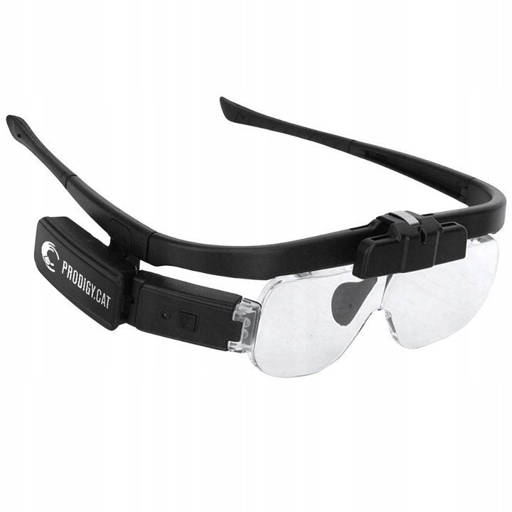 Окуляри LED USB 1.5x 2x 2.5x регульовані окуляри для читання ювелірні вироби + футляр, фото 1