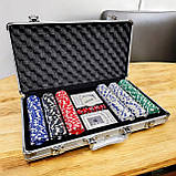 Покерний набір на 300 фішок в кейсі з номіналом., фото 3