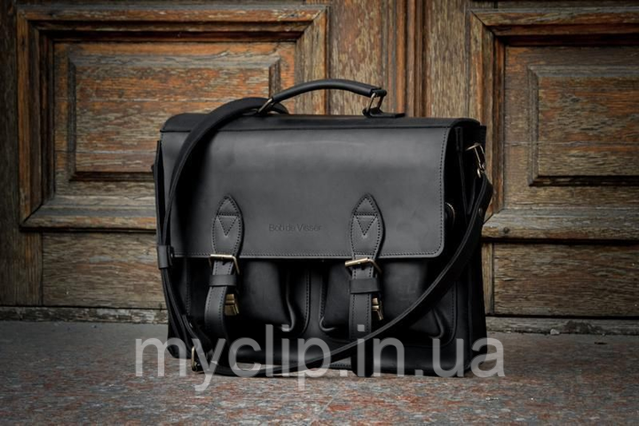 Сумка-портфель чоловічий,чоловічі ділові сумки,чоловічий шкіряний діловий портфель чорний 38см*27см, фото 1