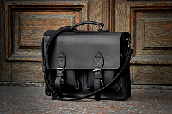 Шкіряна сумка для чоловіка чорна А4,портфелі чоловічі брендові,сумка для ноутбука ділова