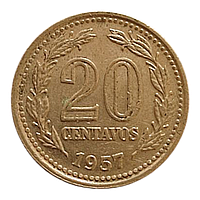 Аргентина 20 сентаво, 1957