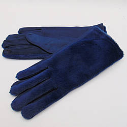 Рукавички норка із замшевою долонею сенсор р.6,5-8,5 сині Number 0ne