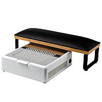 Підлокітник для манікюру LOFT S білий Чорний дерево