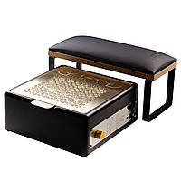 Підлокітник для манікюру LOFT М білий Чорний дерево