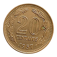 Аргентина 20 сентаво, 1957