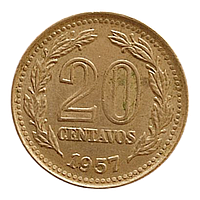 Аргентина 20 сентаво, 1957