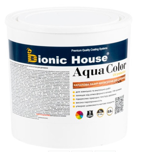 Фарба для дерева Аква Колор УФ-протект/Aqua Color UV-protect уп. 2.5 л в цвете