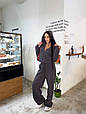 Костюм утеплений (худі + штани палаццо) Модель: 824-1583 Колір: графіт, барбі, фото 3