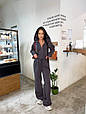 Костюм утеплений (худі + штани палаццо) Модель: 824-1583 Колір: графіт, барбі, фото 5