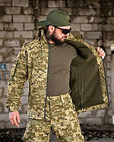 Утеплена форма куртка з капюшоном + штани Гірка Retouch піксель/мультиком/оліва тактичний костюм на флісі Форма ЗСУ на флісІ