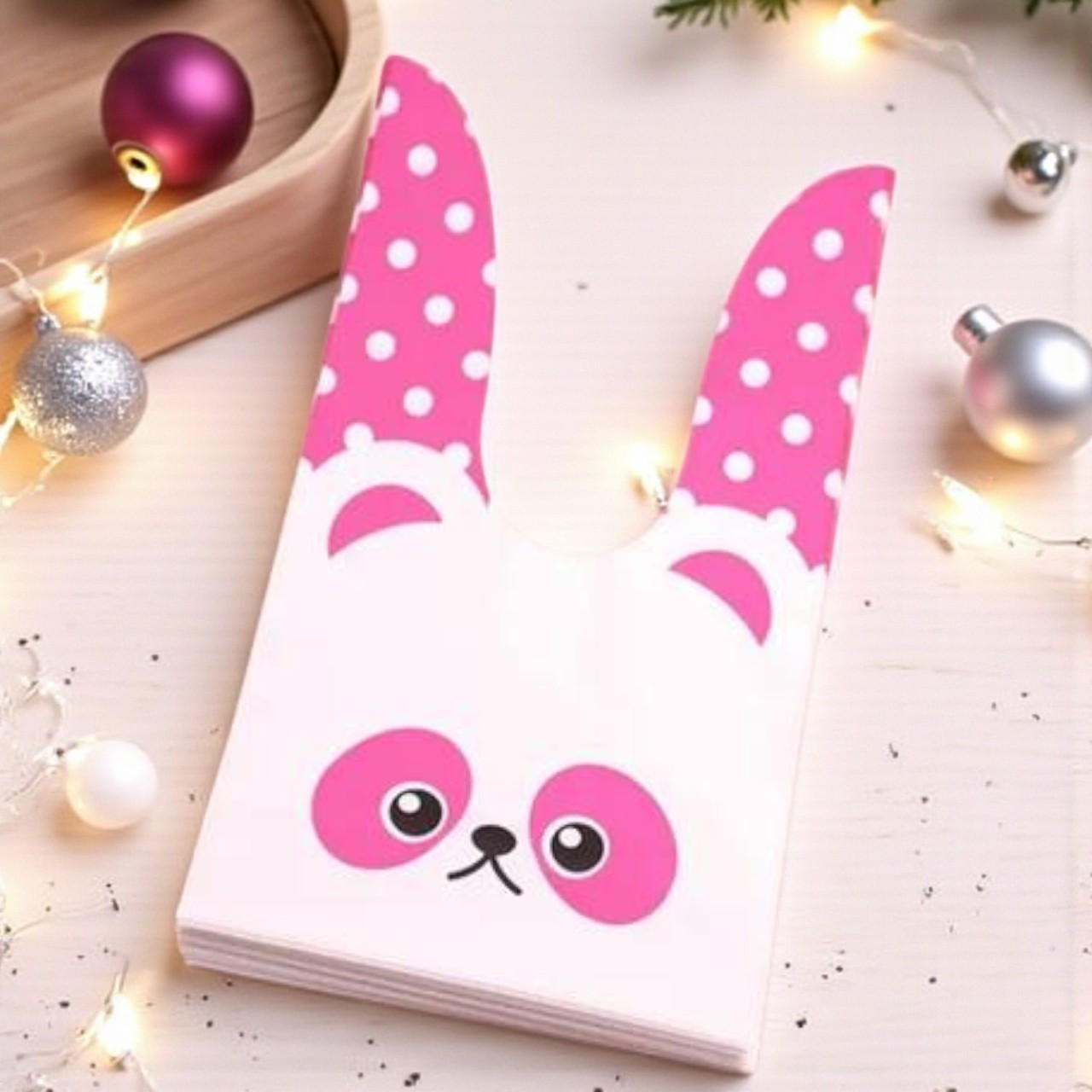 Упаковка для новорічних подарунків цукерок та солодощів 32х20 см набір 10 шт красиві новорічні пакети для цукерок, фото 1