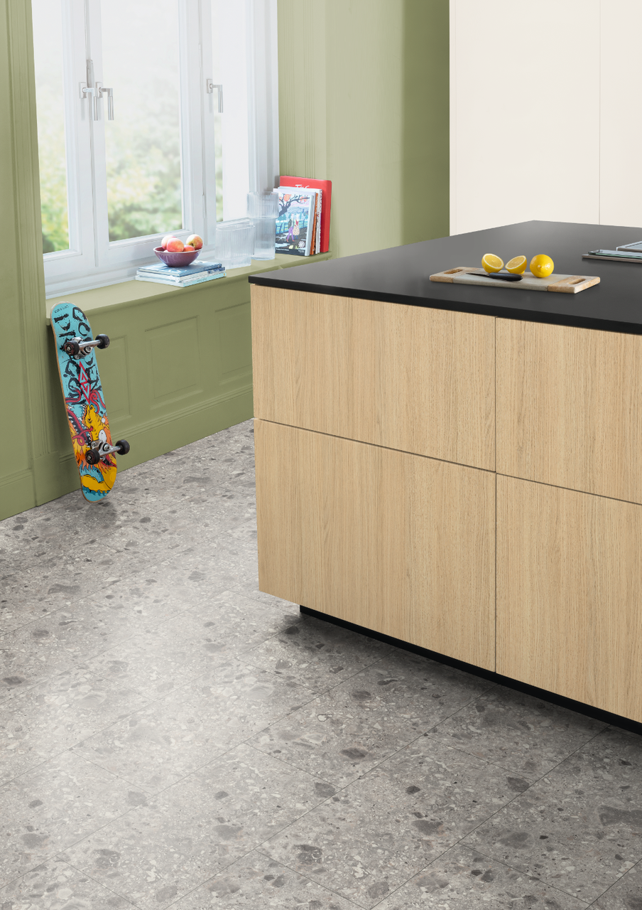 Ламінат Egger King Size Aqua, Тераццо Тріестіно Сірий, ELF021, фото 1