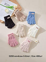 Рукавички підліткові в'язані (Розміри: З 6-8 років) "Одінарна Фліс"