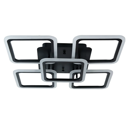 Стельова LED люстра, світлодіодний світильник Sunlight чорна 6325/4+1S+S, фото 2