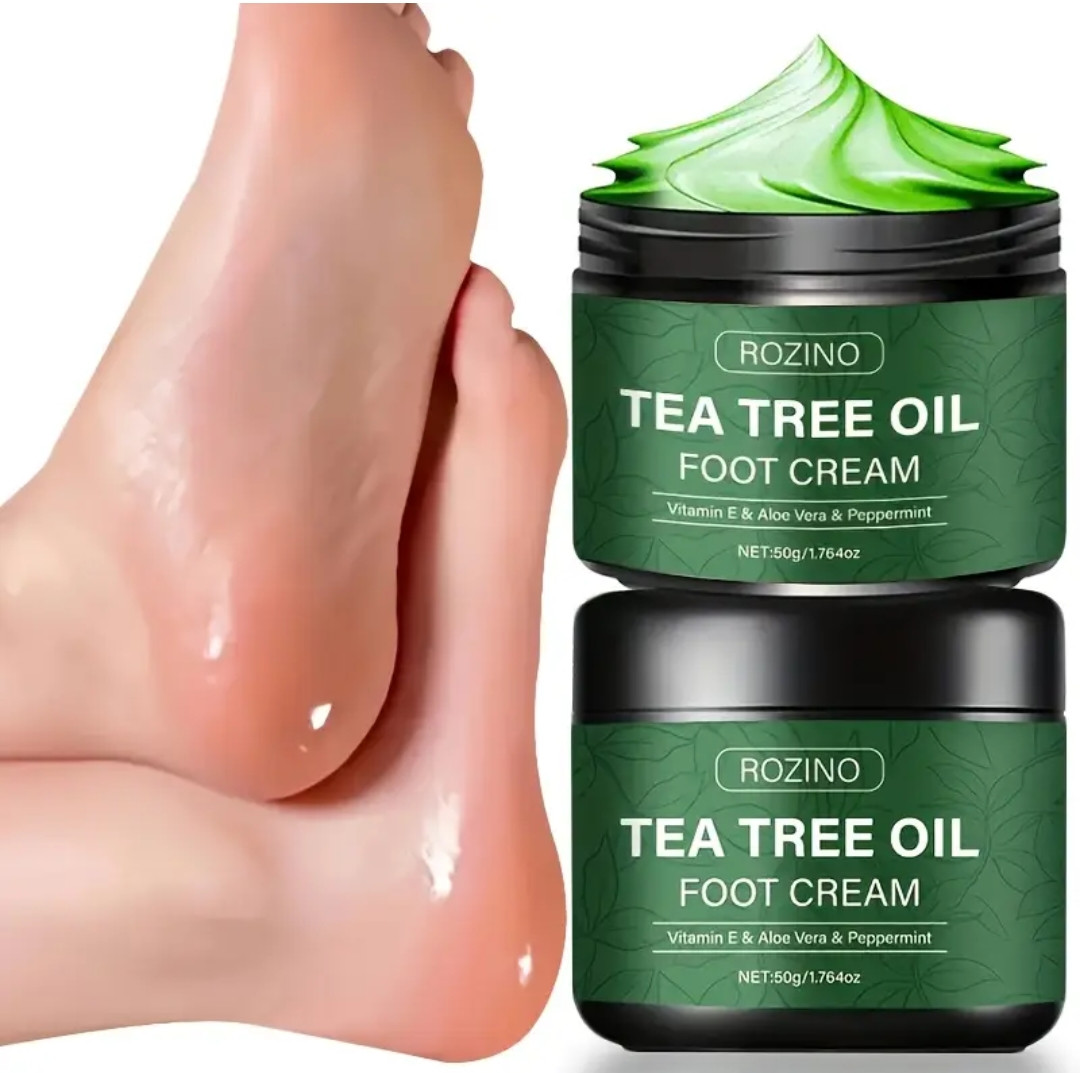 Крем для ніг проти тріснувших ступенів і п'ят з чайним деревом та вітаміном Е 50 мл, фото 1