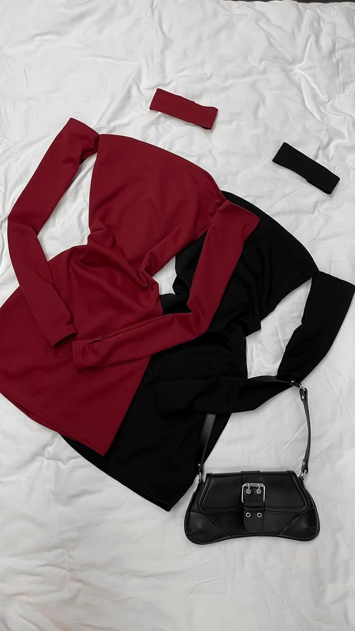 Сукня з чокером Модель: 824-1503 Колір: чорний, бордо, фото 1