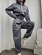 Костюм утеплений (зіпка + джогери) Модель: 824-1582 Колір: чорний, світлий графіт, бордо, фото 9