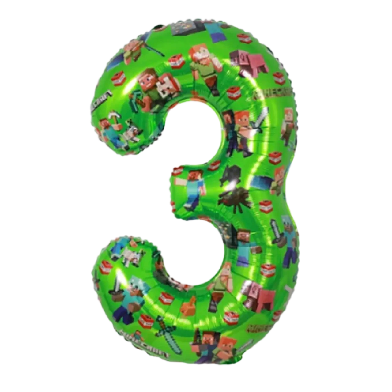 Фольгована цифра «3» Minecraft, 40" (Китай)