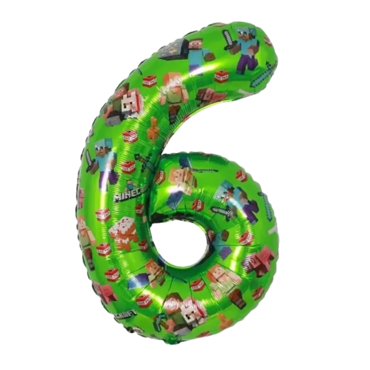 Фольгована цифра «6» Minecraft, 40" (Китай)