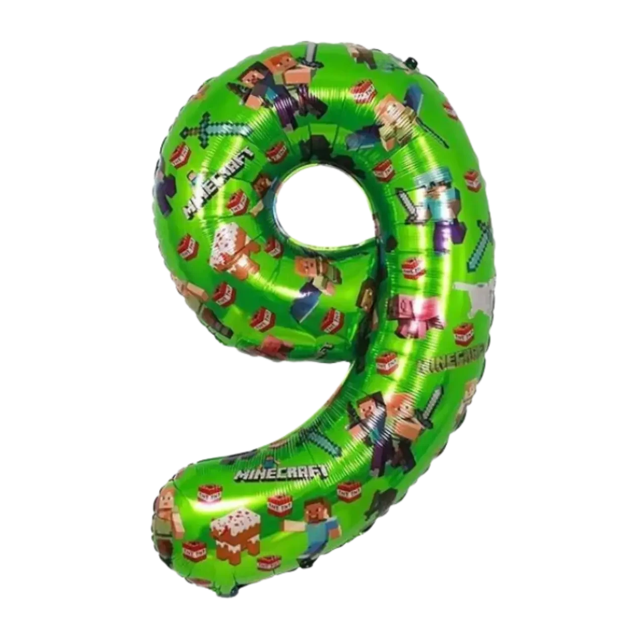 Фольгована цифра «9» Minecraft, 40" (Китай)