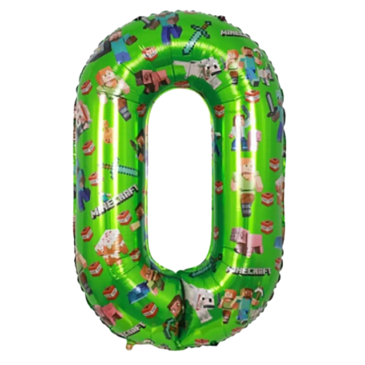 Фольгована цифра «0» Minecraft, 40" (Китай)