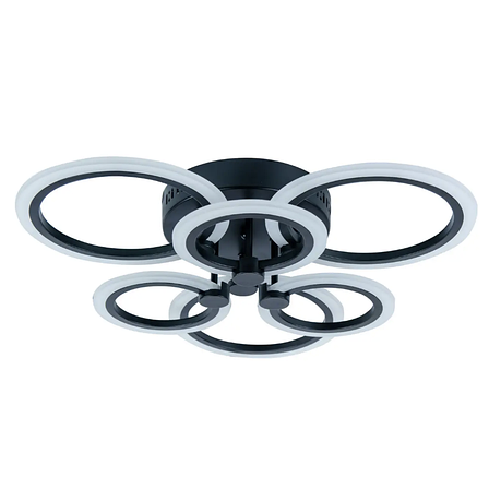 Стельова LED люстра, світлодіодний світильник Sunlight чорний 6326/3+3, фото 2