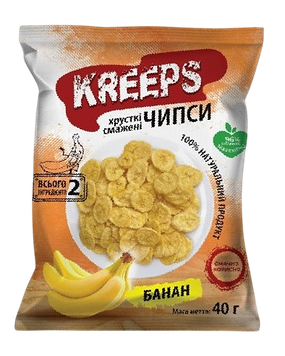 10 уп. Бананові чіпси Kreeps 40г