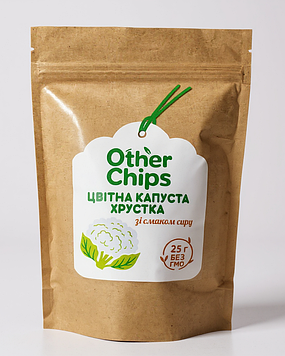 10 уп. Цвітна капуста зі смаком сиру Other Chips 25г повітряно-хрустка