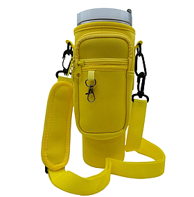 Чохол-сумка для термокружки Stanley Quencher 1,18 л жовтий KT7001318 з ремінцем, захисний кейс для кухля