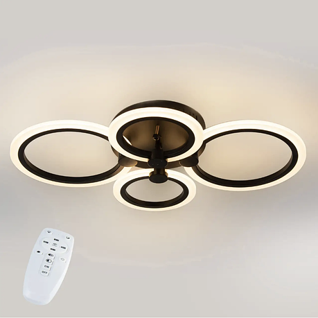 Стельова LED люстра, світлодіодний світильник Sunlight чорний 6326/2+2, фото 1