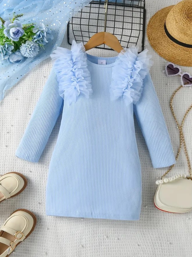 Плаття для дівчинки в блакитному кольорі, фото 1