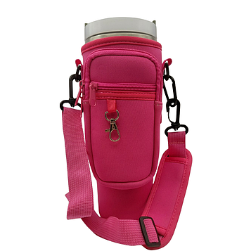 Чохол-сумка для термокружки Stanley Quencher 1,18 л з ремінцем, захисний кейс для кухля, малиновий KT7001308 PeremogaUA