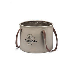 Відро складане Naturehike Round bucket PVC 10 л NH20SJ040 light coffee