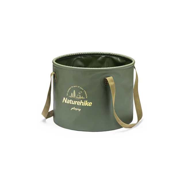 Відро складане Naturehike Round bucket PVC 20 л NH20SJ040 army green, фото 1