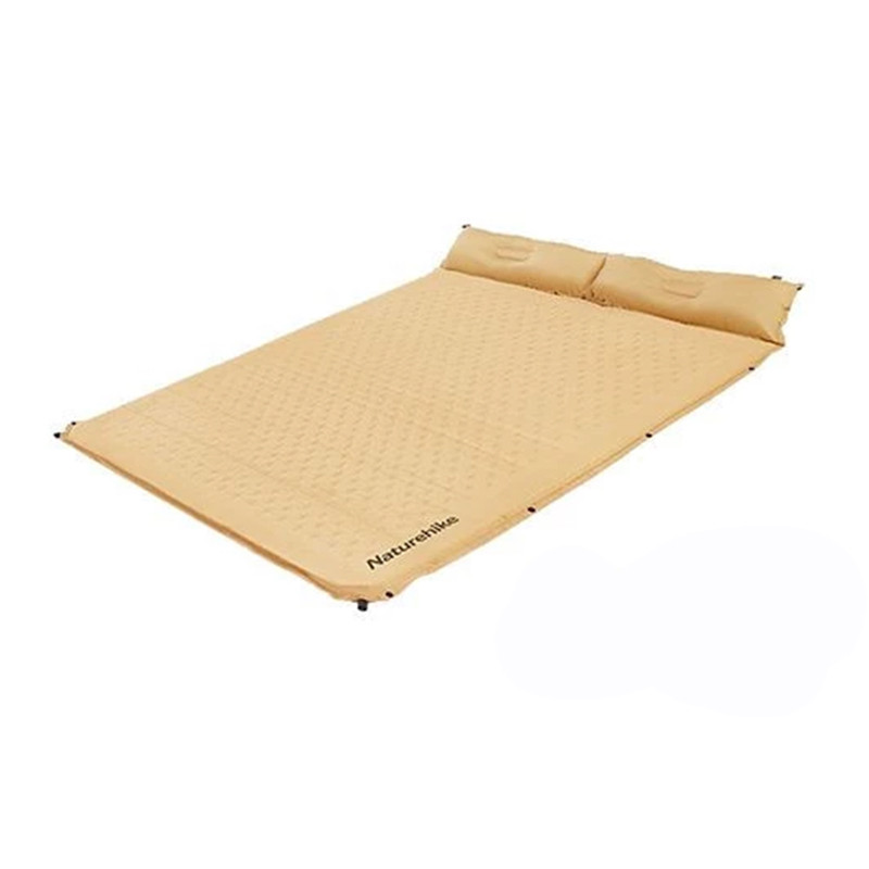 Килимок самонадувний двомісний з подушкою Naturehike 30мм CNH22DZ013 жовтий, фото 1