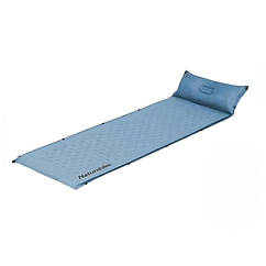 Килимок самонадувний одномісний з подушкою Naturehike 30мм CNH22DZ012 блакитний