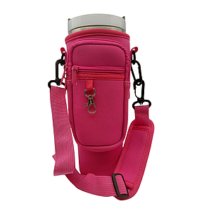 Сумка-чохол для термокухля Stanley Quencher 1,18 л малиновий KT7001308 з ремінцем, захисний кейс для кухля