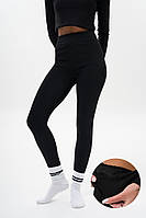 Жіночі теплі безшовні лосини на хутрі Without Care Black