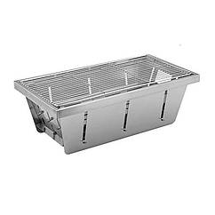 Складаний гриль-барбекю Naturehike Wild valley Glamping M 42.5х22х15 см NH20CJ006 steel