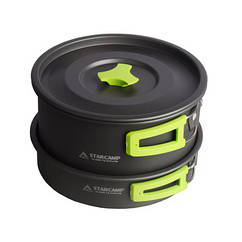 Набір посуду для кемпінгу Starcamp Cookware set 3-4 HX-CK07 black
