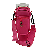 Чохол-сумка для термокружки Stanley Quencher 1,18 л з ремінцем, захисний кейс для кухля, малиновий KT7001308. solve