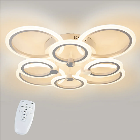 Стельова LED люстра, світлодіодний світильник Sunlight білий 6326/4+4, фото 1