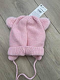 Pepco Вязана шапка з вушками на завязку 12-36 місяців 86 см, фото 5